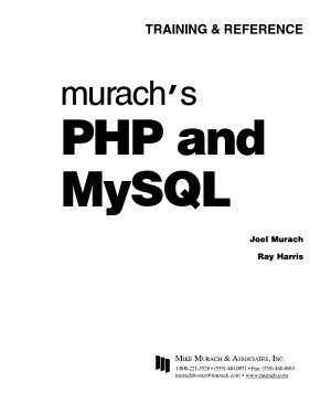 Murach's PHP and MySQL