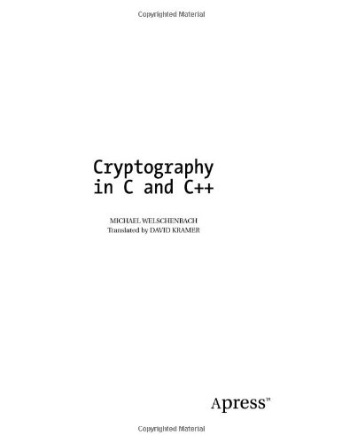 Cryptography in C and C++ [With CDROM]