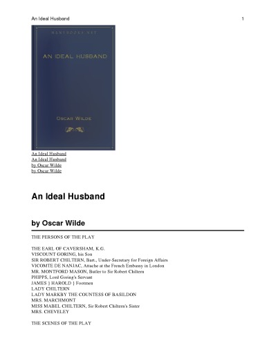 An Ideal Husband