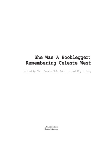 She Was a Booklegger