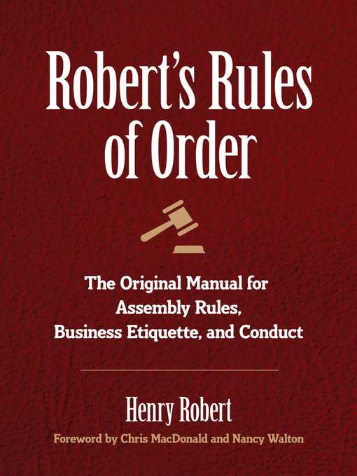 Robert's Rules of Order