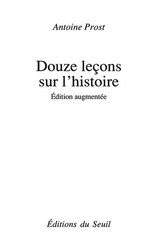 Douze Leçons Sur L'histoire