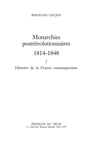 Monarchies postrévolutionnaires, 1814-1848