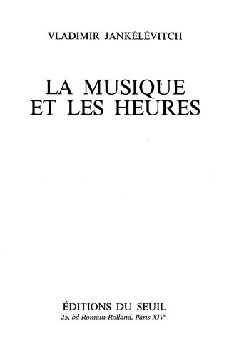 La musique et les heures