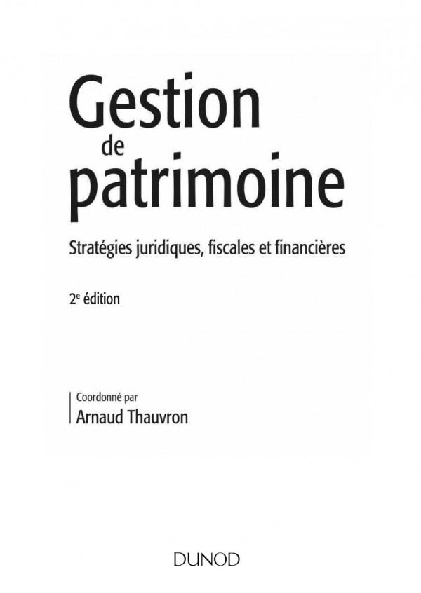 Gestion de patrimoine 2e édition