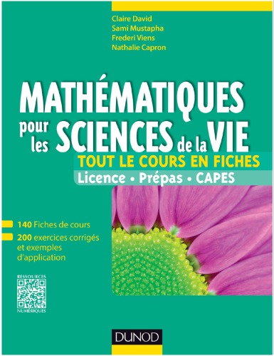 Mathematiques Pour Les Sciences de La Vie - Tout Le Cours En Fiches