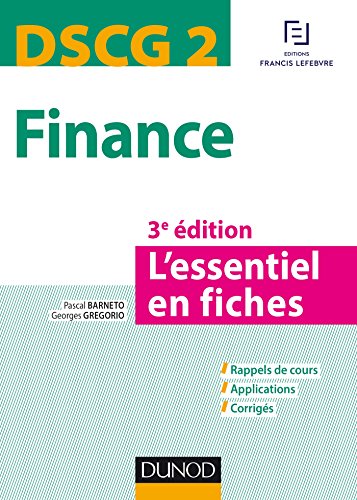 Dscg 2 - Finance - 3e Ed. - L'Essentiel En Fiches