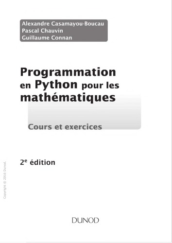 Programmation En Python Pour Les Mathematiques - 2e Ed.