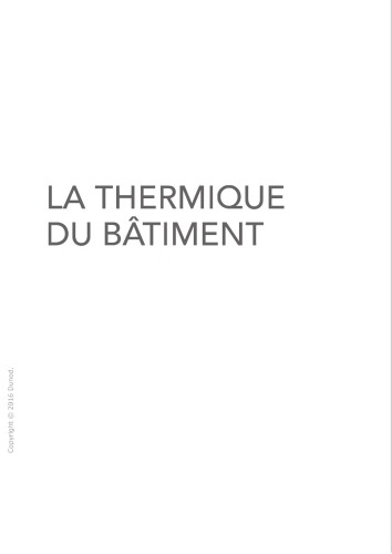 La Thermique Du Batiment