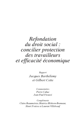 Refondation du droit social 