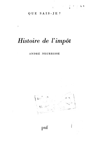 Histoire de l'impôt