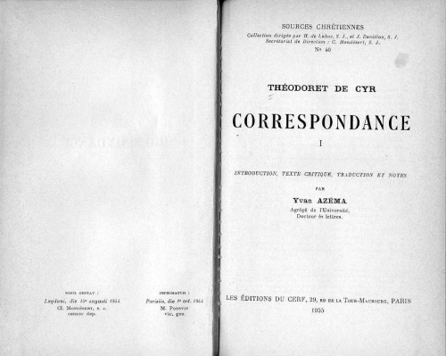 Correspondance. Tome I