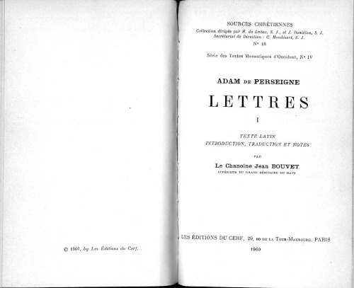 Lettres. I, [Lettres 1-15]