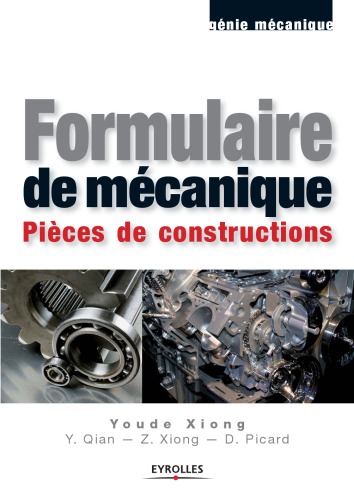 Formulaire de mécanique : pièces de construction