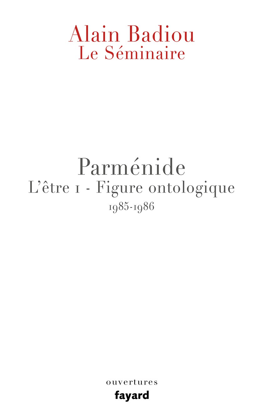 Le Séminaire. Parménide