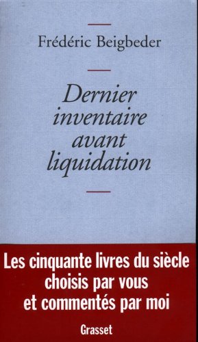 Dernier inventaire avant liquidation