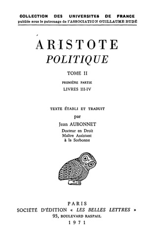 Aristote, Politique