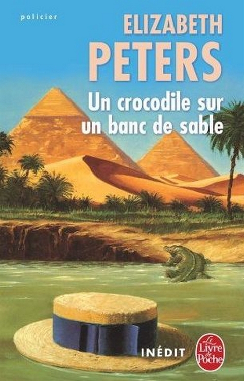 Un crocodile sur un banc de sable