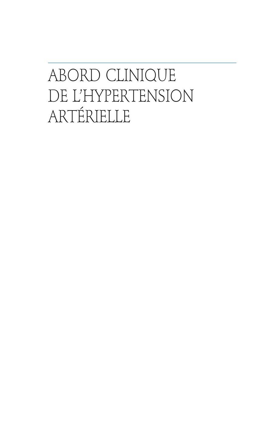 Abord Clinique De L'Hypertension Artérielle