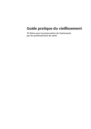 Guide Pratique Du Vieillissement