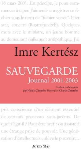 Sauvegarde : journal 2001-2003