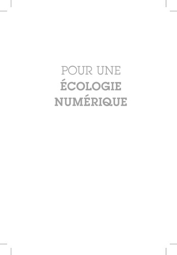 Pour une écologie numérique