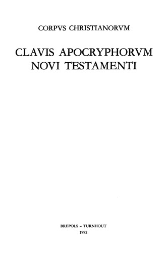 Clavis apocryphorum Novi Testamenti