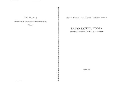 La Syntaxe Du Codex