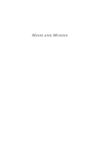 Minni and Muninn : memory in medieval Nordic culture