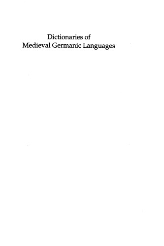 Dictionaries of Medieval Germanic Languages