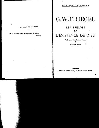 Leçons sur les preuves de l'existence de Dieu