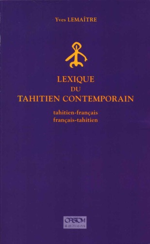 Lexique Du Tahitien Contemporain