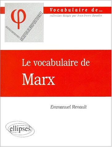 Le Vocabulaire De Marx