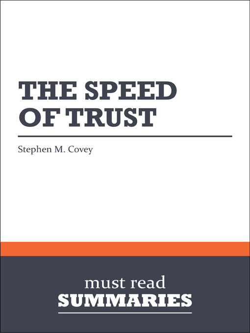The Speed of Trust - Stephen M. Covey