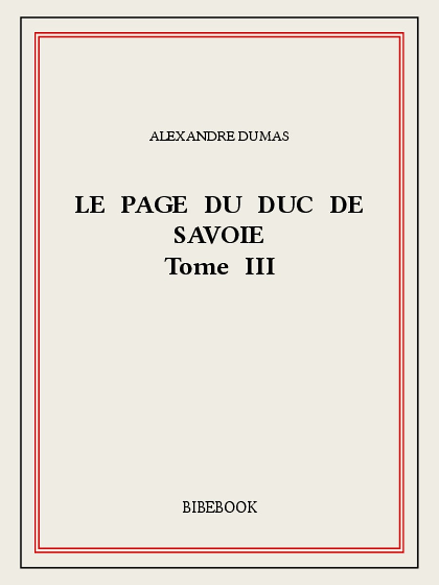 Le page du duc de Savoie III