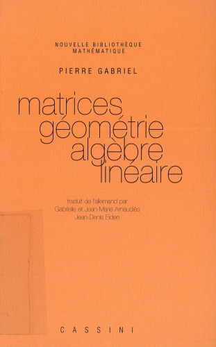 Matrices, géométrie, algèbre linéaire