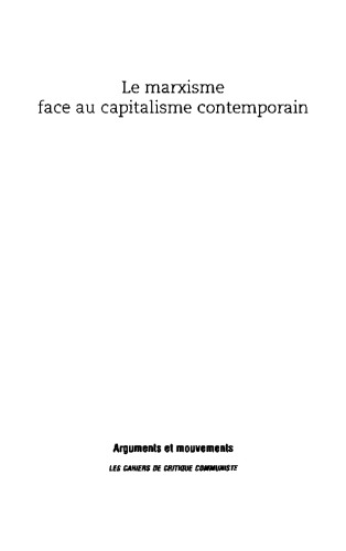 Le marxisme face au capitalisme contemporain