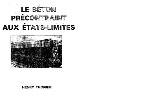 Le béton précontraint aux états-limites