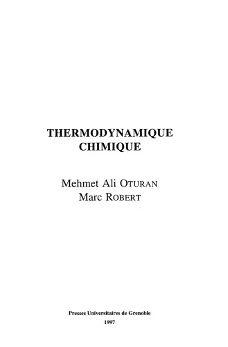 Thermodynamique chimique