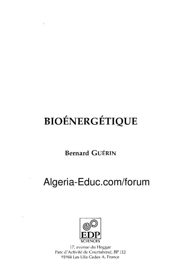 Bioénergétique