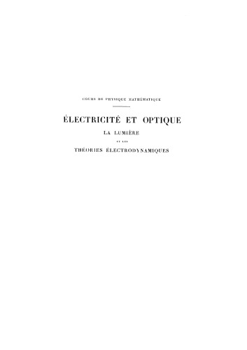 Electricité et optique