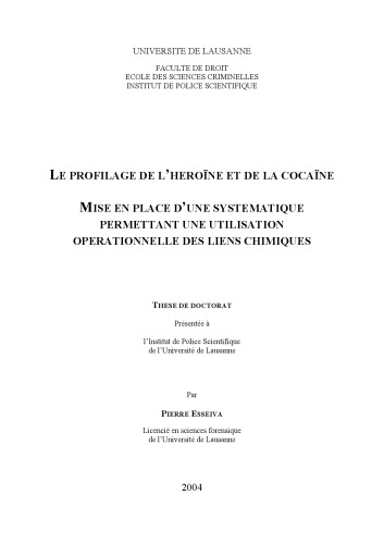 Le profilage de l'héroïne et de la cocaïne : une méthodologie moderne de lutte contre le trafic illicite