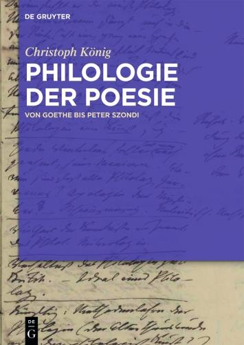 Philologie der Poesie