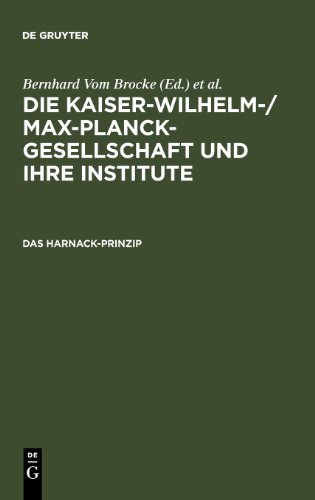 Die Kaiser-Wilhelm-/Max-Planck-Gesellschaft und ihre Institute. Studien zu ihrer Geschichte