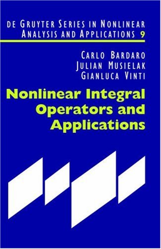 Nonlinear Integral Operators And Applications