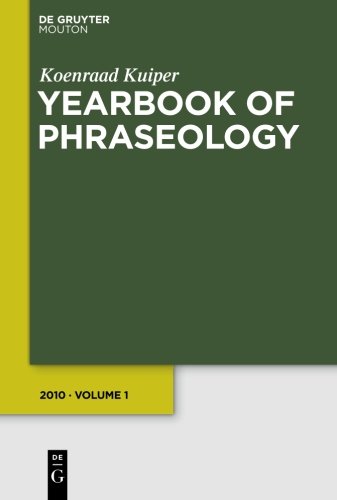 Yearbook of phraseology 1 2010