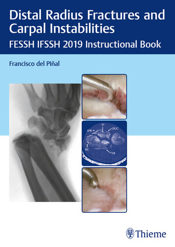 Distal radius fractures and carpal instabilities : FESSH IFSSH 2019 instructional book