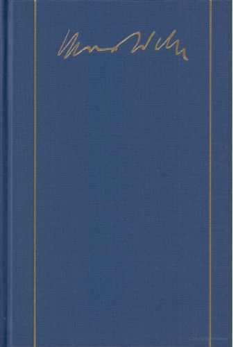 Gesamtausgabe Abt. 3, Vorlesungen und Vorlesungsnachschriften Bd. 4. Vorlesungen 1895 - 1898 / hrsg. von Rita Aldenhoff-Hübinger in Zusammenarbeit mit Silke Fehlemann