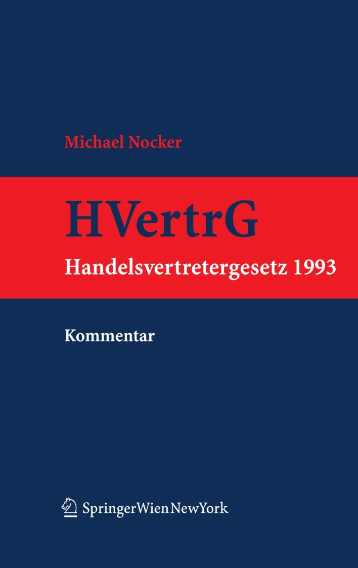 Kommentar zum Handelsvertretergesetz (HVertrG 1993)