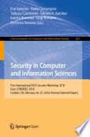 Security in Computer and Information Sciences.